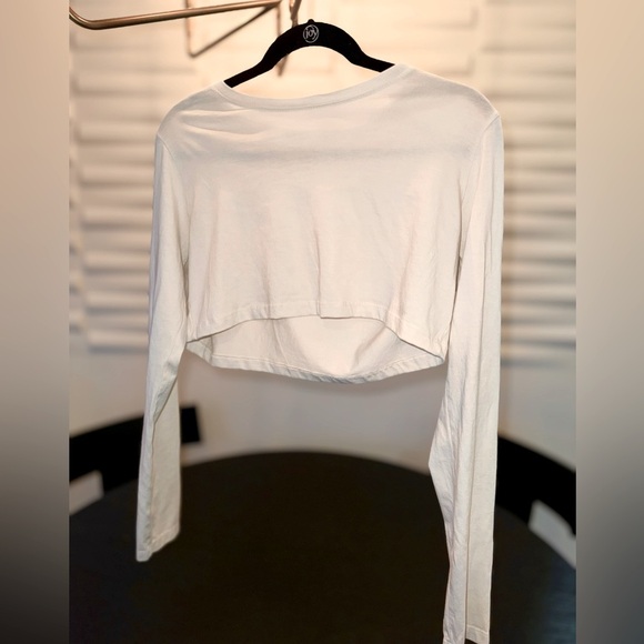 Women’s Talentless Long Sleeve Crop Top | Sz: Small | Bone - Picture 4 of 8